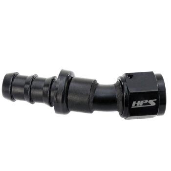 HPS Push-on Hose End to AN Female Fitting [30 Degree] [-8] (Aluminum, Black)