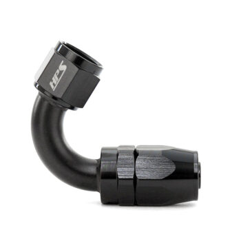 HPS Compression Double Swivel Hose End to AN Female Fitting [120 Degree] [-6] (Aluminum, Black)