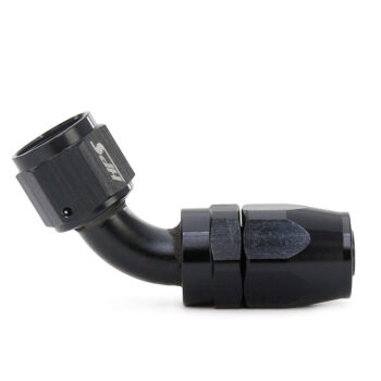 HPS Compression Double Swivel Hose End to AN Female Fitting [60 Degree] [-10] (Aluminum, Black)