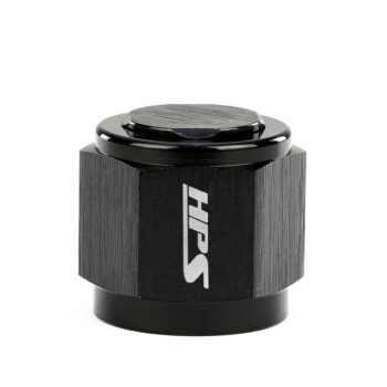 HPS AN Female Flare Cap Fitting [Straight] [AN -10] (Aluminum, Black)