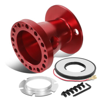 Red 70/74mm 6-Bolt Aluminum Race Steering Wheel Hub Adapter For 92-97 Ranger