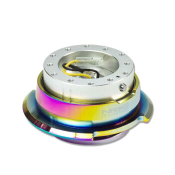 NRG SRK-250SL-MC Silver Body / Neo Chrome Ring Gen 2.5 6-Holes Pattern Steering Wheel Quick Release Adapter