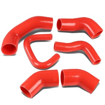4-Ply Nylon Red Intercooler Hose Kit Full 5mm Thickness For 05-06 Lancer EVO 8/9