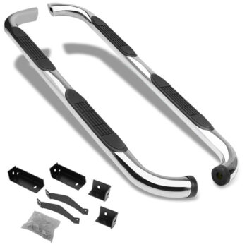 (90 Bend End Metal) Running Board Nerf Bar For 04-15 Nissan Titan (A60 1st Gen) [Crew Cab]
