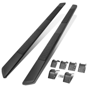 (80" Flat Honeycomb 2 Pad Black) Running Board Nerf Bar For 09-18 Ram 1500/19+ Ram 1500 Classic [Extended Cab]