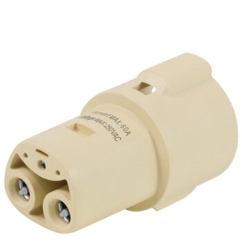 White J1772 Female Charger Connector Charging Adapter (Support Level 1 & 2) For Tesla Model 3/S/X/Y