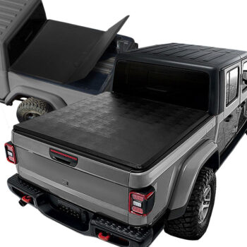 [Soft Vinyl Tri 3-Fold] Truck Bed Tonneau Cover 20+ Jeep Gladiator 5.5' Bed