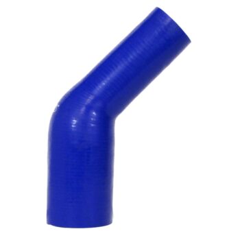 HPS 4" - 4.5" (102mm - 114mm) ID, 6" L 4Ply Silicone 45 Degree Elbow Hose Blue